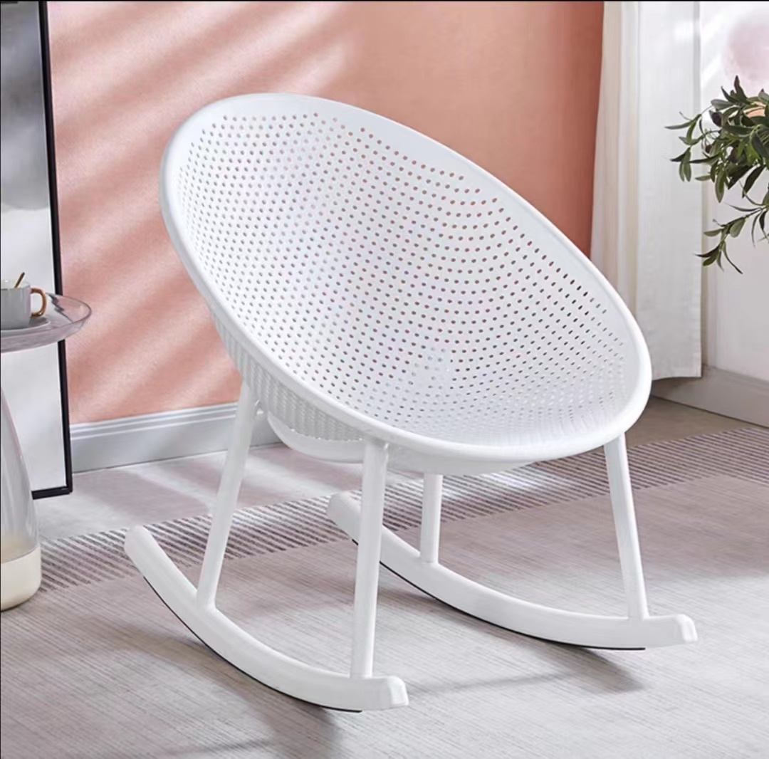 Wholesale Plastic Sillas Popular Modern Furniture Balcony Outdoor PP Rocking Chairs