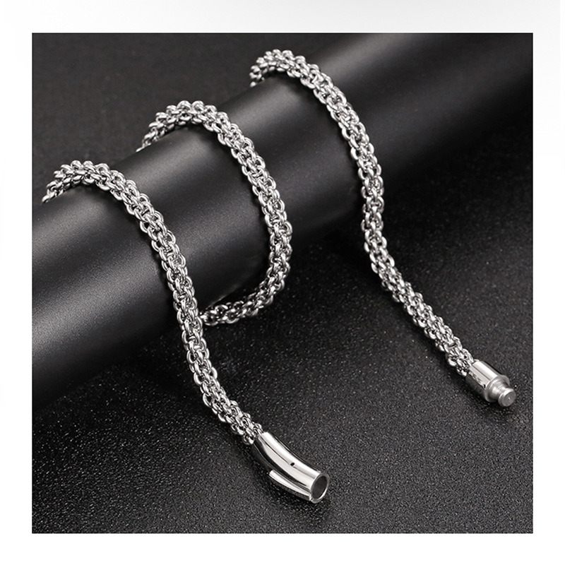 Factory Dropshipping Jewelry 6mm Lantern Stainless Steel Silver Chain Simple Necklace