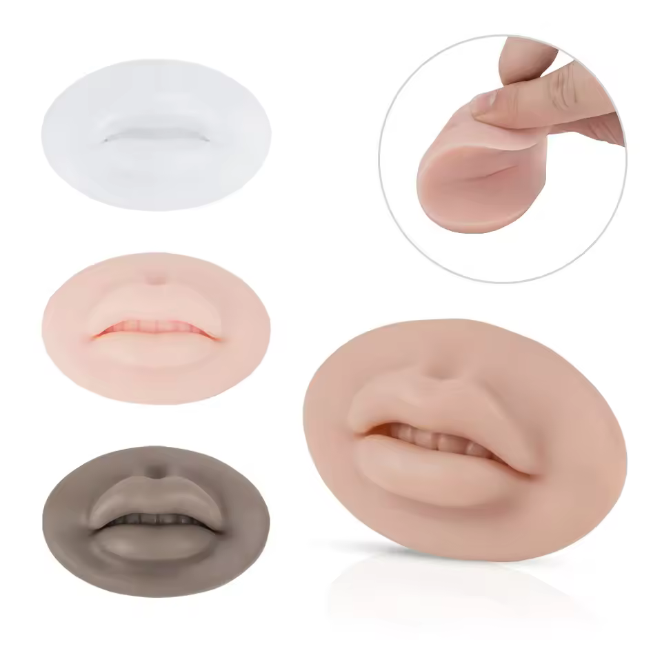 Premium Silicone 3d 5d Soft Realistic Lip Blush Mold Permanent Makeup Microblading Tattoo Lip Practice Skin For Beauty Training