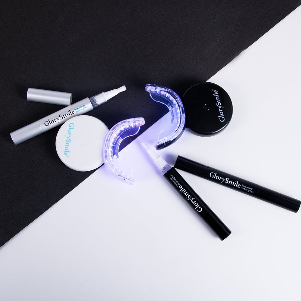 Teeth Whitening Kit with LED Light Complete at Home Wireless Rechargeable Whitening System Private Label