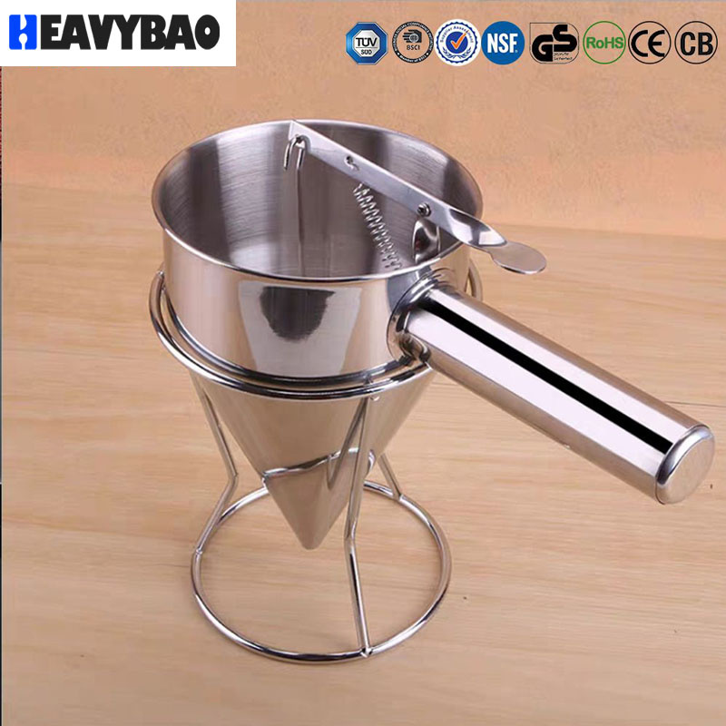 Heavybao CE RoHS Baking Snacks Equipment Kitchen Stainless Steel Oil Funnel with Handle