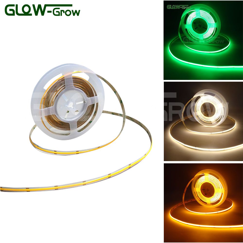 IP20 384LEDs/M 8mm Pfc Board 3000K Warm White LED COB Strip Light for Project DIY Backlight House Decoration