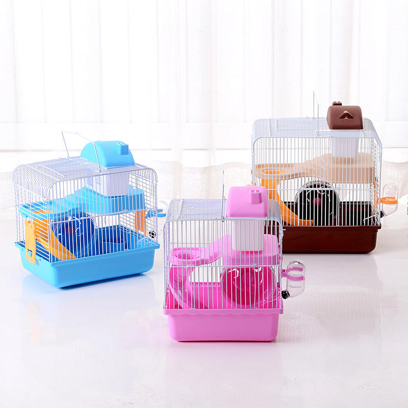 Double Story Custom Pet Large Wire Mesh Plastic Luxury Hamster Cage