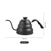 Factory Wholesale 1200ml Long Gooseneck Spout Anti-Hot Handle Stainless Steel Barista Pour-Over Coffee Kettle for Home and Café Use
