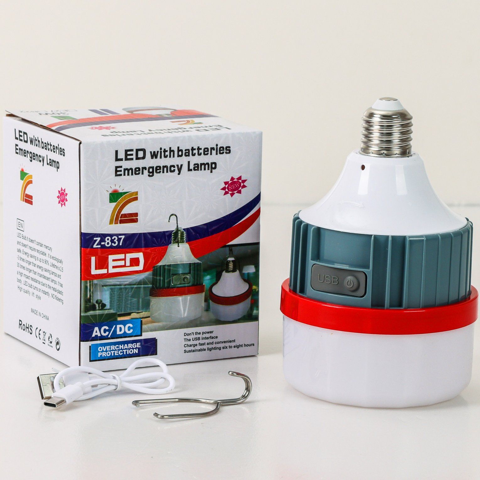 Yaye Hottest Sell Factory Price 10W/12W/15W/20W/30W/50W/80W/100W/200W/300W E27/B22 Lithium Battery Portable Rechargeable LED Emergency Bulb /Solar LED Bulbs