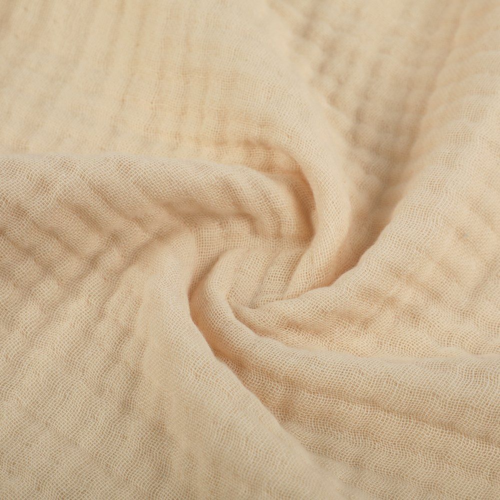 Gentle and Soft-to-Touch 4 Layers Cotton Muslin Gauze Fabric for Baby Care Blanket