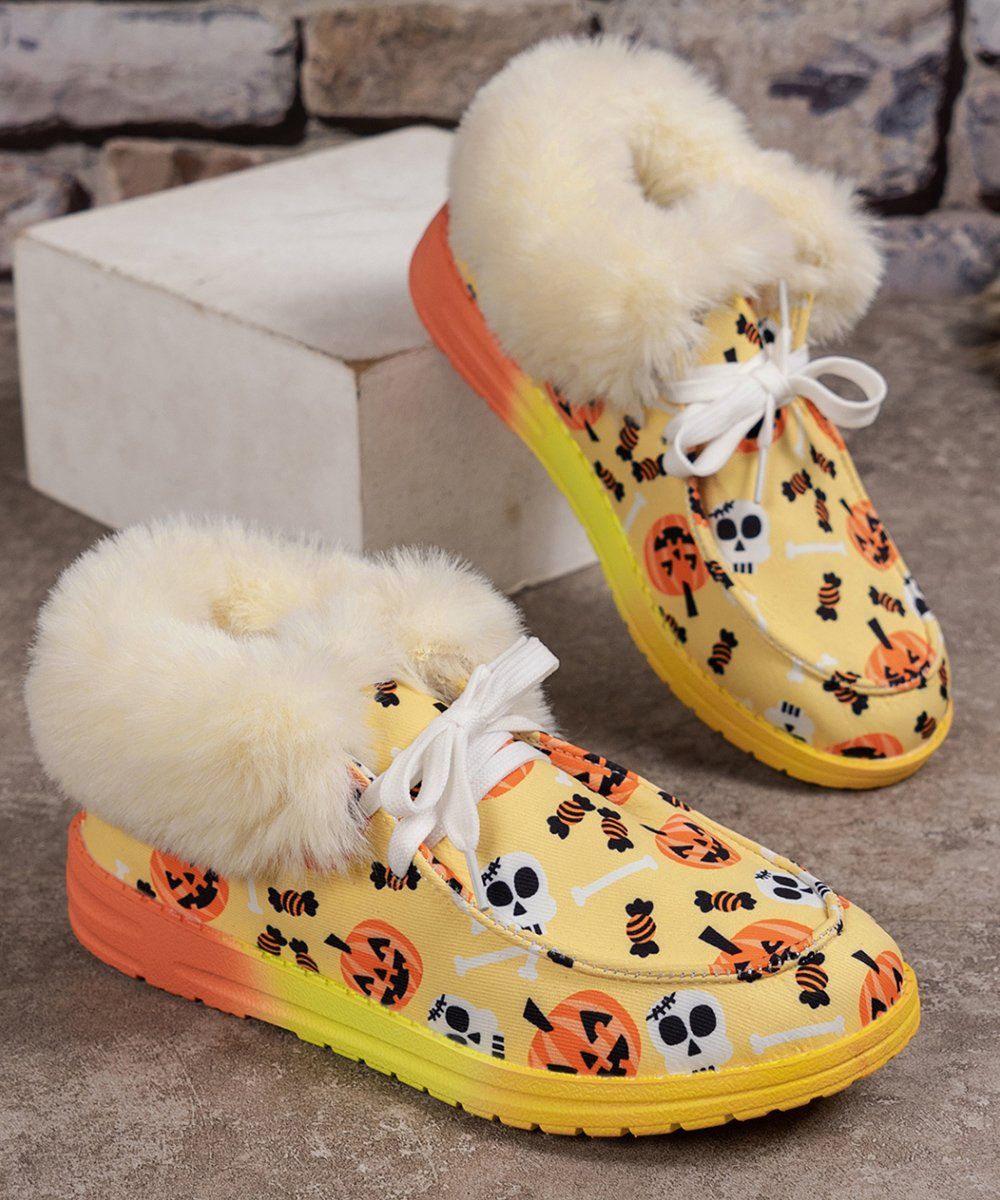 2024 Factory Stock Women Cotton Shoes Halloween Fluffy Shoes Plush Fur House Shoes Big Size Winter Boots for Women