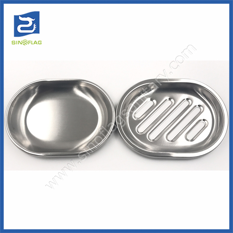 2PCS Stainless Steel 304 Bathroom Soap Holder with Tray Soap Dish
