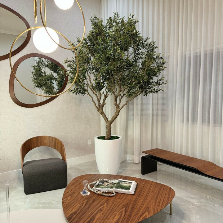 Artificial Olive Tree with Pot - Lifelike Faux Olive Plant for Home Decor, Indoor/Outdoor Use, No Maintenance