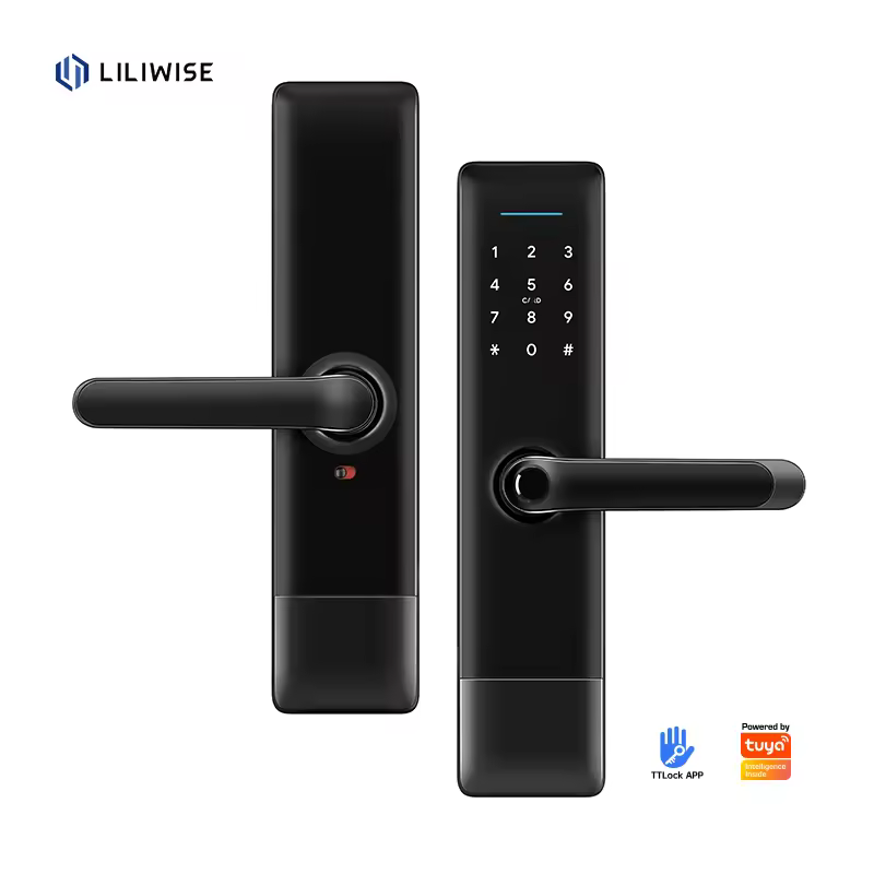 Liliwise Waterproof Outdoor High Security Electric Digital Fingerprint Smart Door Lock With Tuya App Ttlock Ble Wifi Mobile Lock
