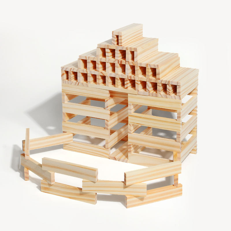 Wholesale Children Creative Building Blocks DIY Stacking Blocks Toy Wooden Building Blocks Toy