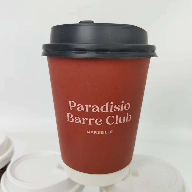 Bulk Price Disposable Double Wall 8 Oz Coffee Tea Paper Cup with Lid