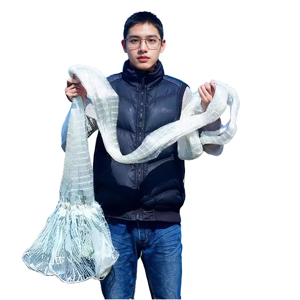 Factory Direct Handmade Cast Nets Drawing Throw Net Catch Drawstring Nylon Fishing Net