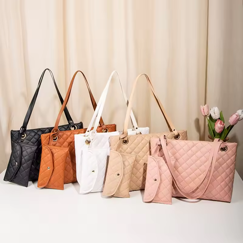 2pcs Set Lady One-shoulder Messenger Tote Bags Handbags Tote Bag Shoulder Bag With Wallet Coin Purse