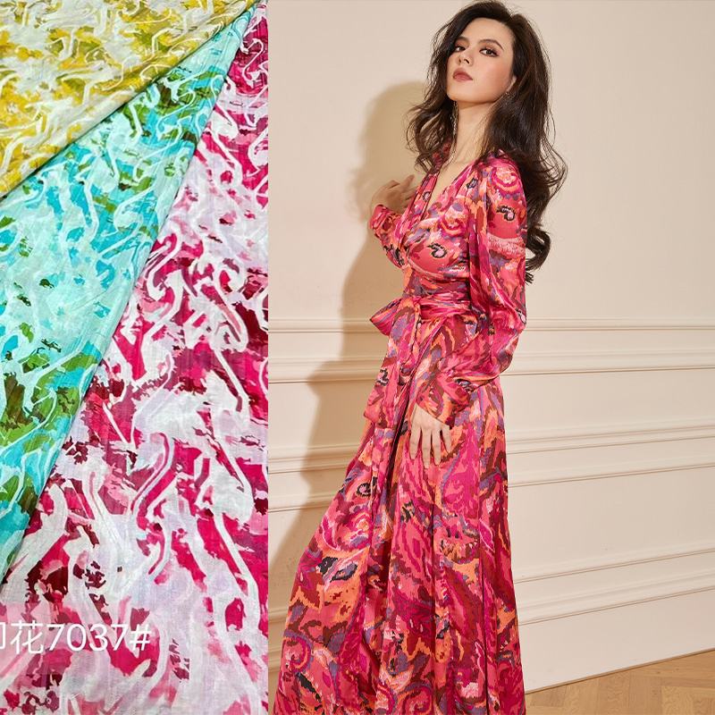 Women's Long Sleeve Floral Pattern Maxi Dress Casual V-Neck Breathable Washable Spring Floral Long Dresses