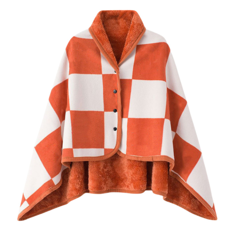 Lightweight Multifunction Blanket Wearable Fleece Double Layer Throw for Afternoon