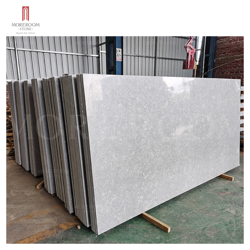 Artificial Man Made Engineered White Black Gray Grey Brown Marble Look Quartz Stone Slab Countertop From Foshan Supplier Manufacturer