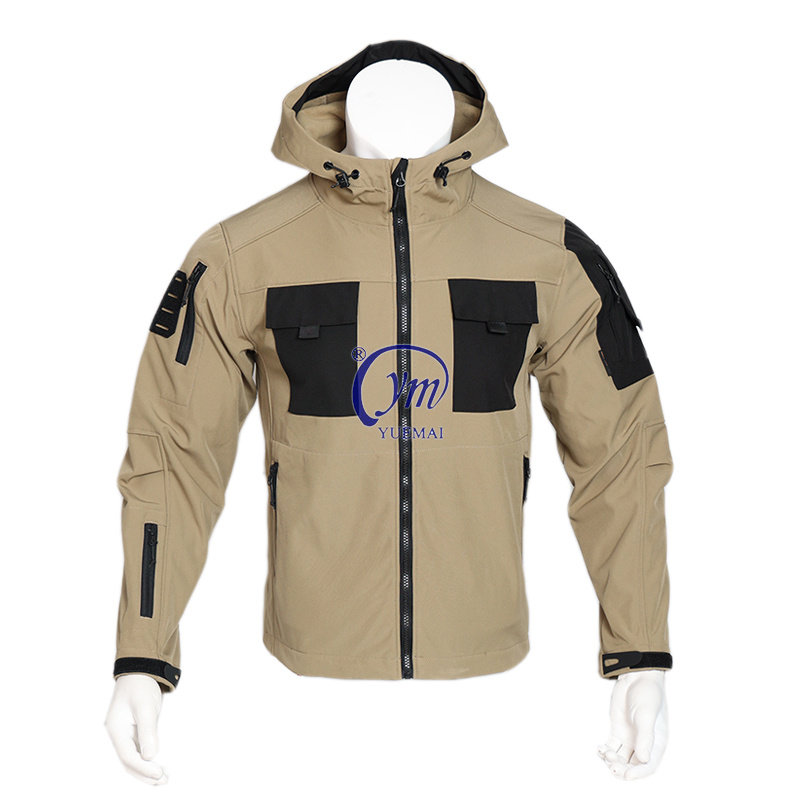 Yuemai Outdoor Thickened Water-Repellent Rip-Stop Heated Hoody Windbreaker Tactical Jacket