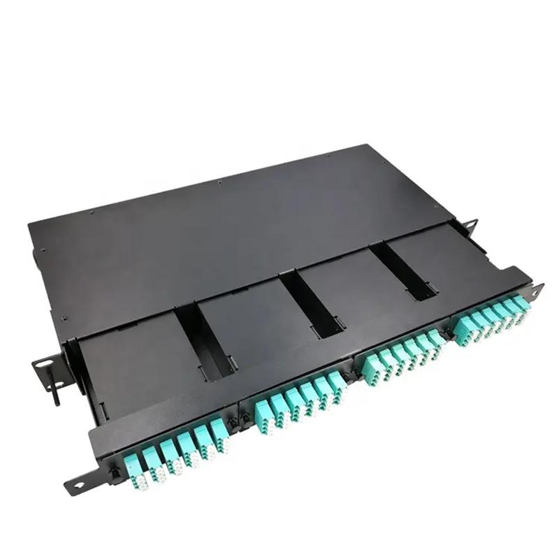 High Density 1u MPO/MTP to LC Cassette Fiber Optic Patch Panel