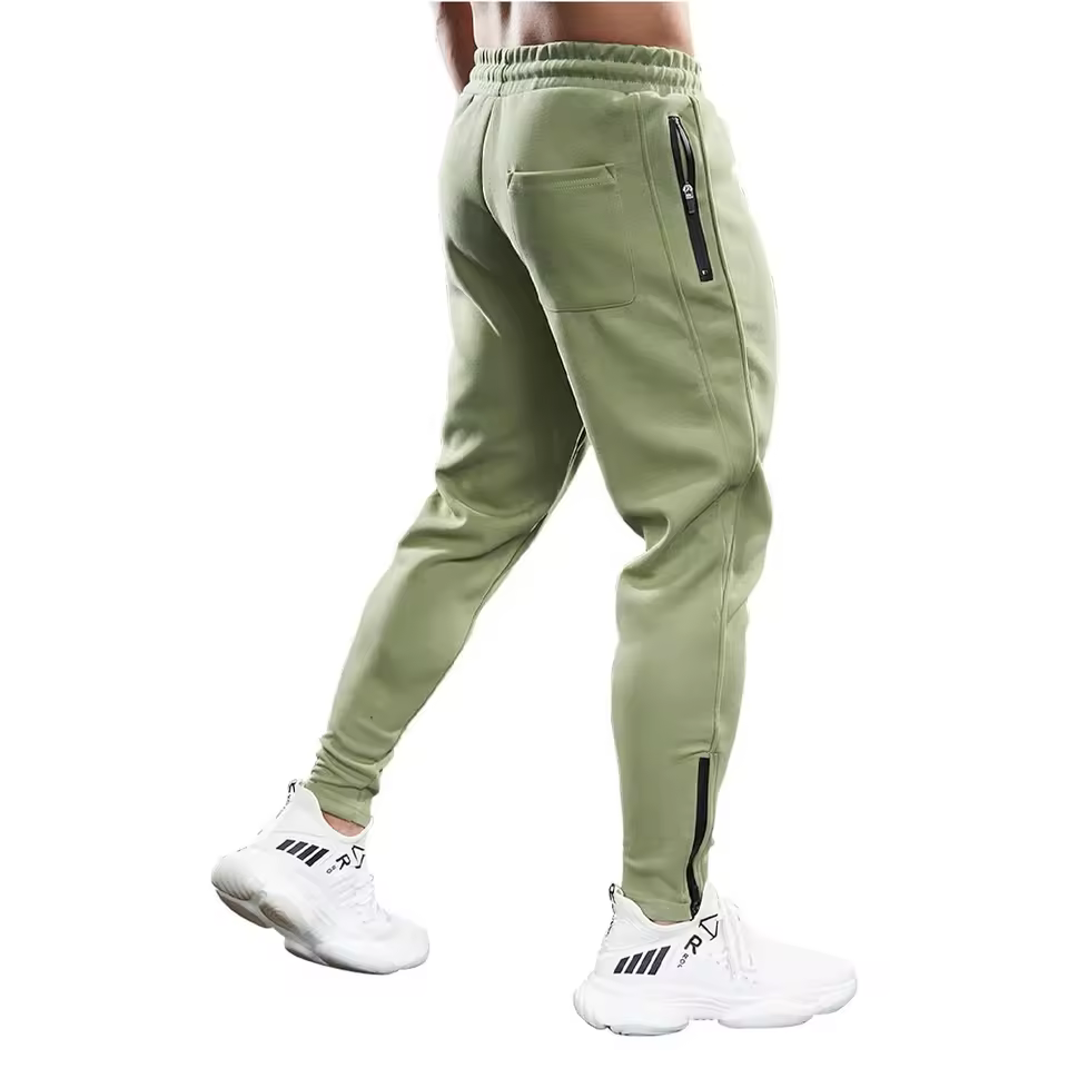 Hot Selling Men Jogger Sweatpants Gym Workout Athletic Joggers For Men Slim Fit Pants With Zipper Pockets