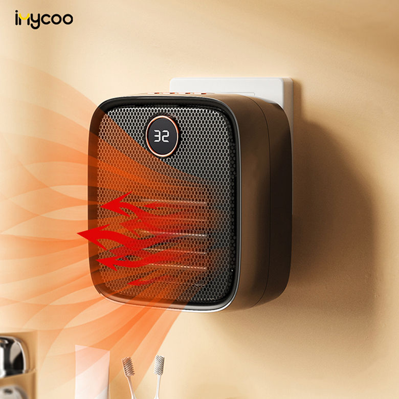 IMYCOO Dropship Electric Portable PTC Ceramic Infrared Heater Fan High Safely Room Wall Table Mini Gas Heater for Home Bathroom