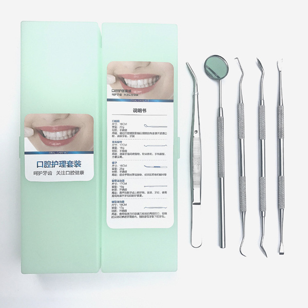 2019 Best Selling Five Piece Set Stainless Steel Dental Instuments. Dental Kits