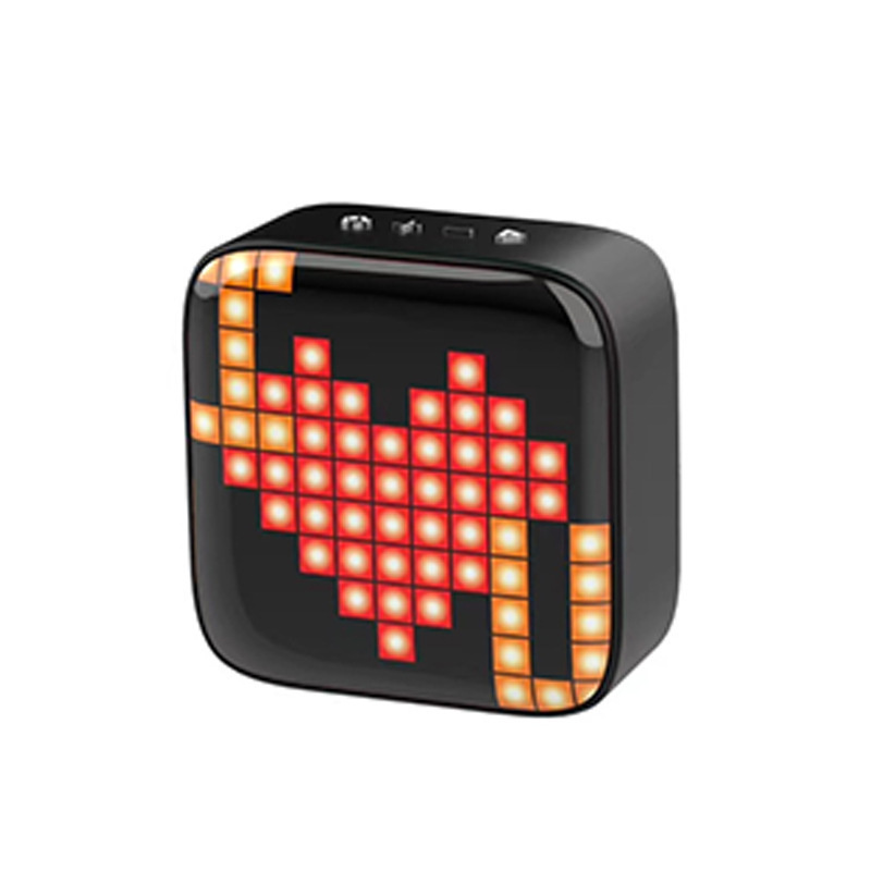 Portable Bluetooth Speaker with Vibrant Pixel Display and Longevity
