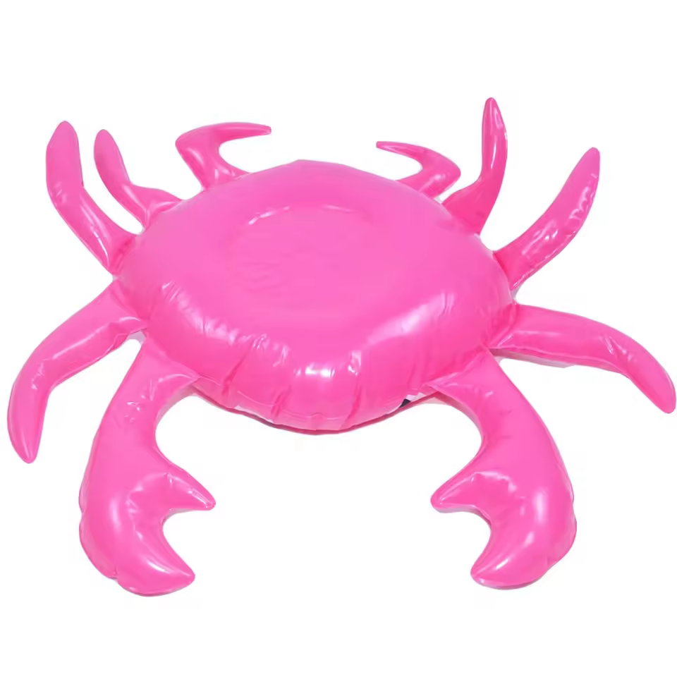 Low Moq Crab Inflatable Floating Stand Holder Float Toys Swimming Pool Beer Cup Holder Air Mattresses For Cup Bar