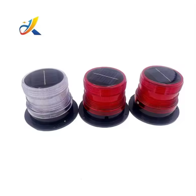 Solar Powered Yellow Led Flashing Light 3 Modes Solar Warning Lamp Truck Light