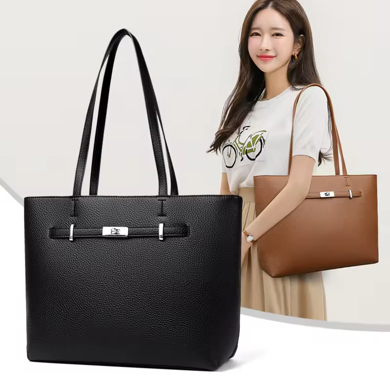 Sophisticated Solid-color Premium Ladies' Shoulder Bag Stylish Crossbody Design Spacious Leather Handbag For Women