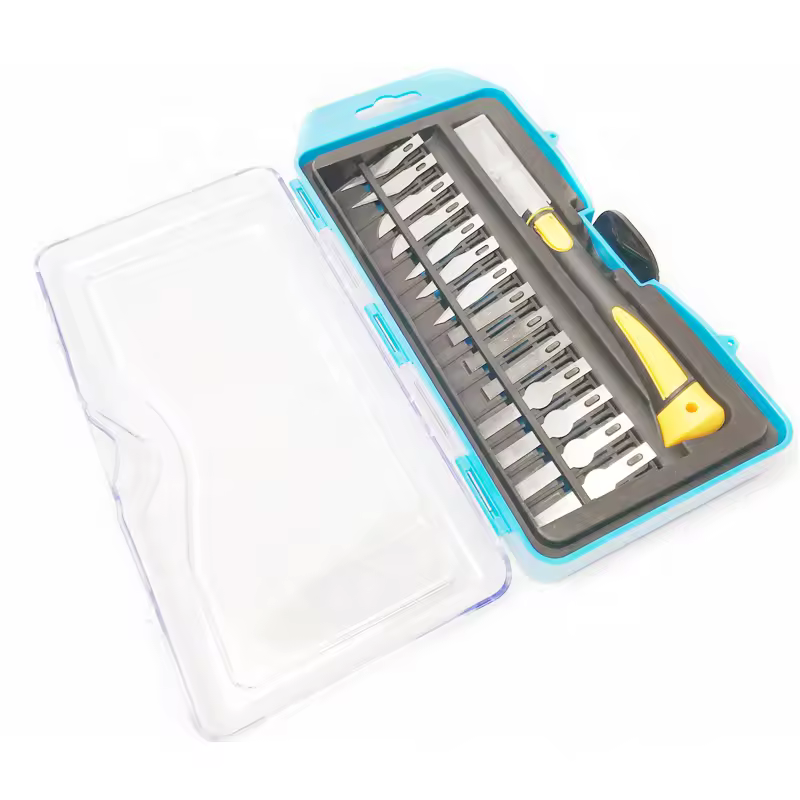 Hot Sell 14 Blades Aluminum Exacto Cutter Custom Diy Art & Craft Hobby Carving Knife Set Cheap 9304 Cutting Tool