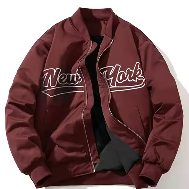 Men s 100 Polyester Varsity Jacket