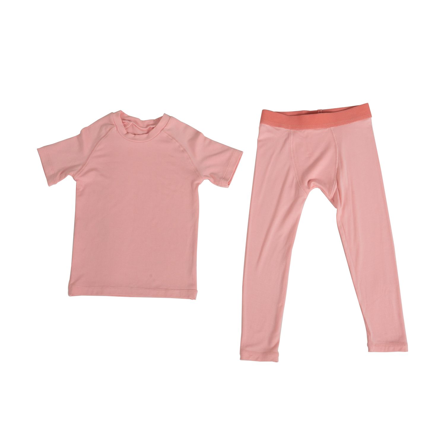 Kids Basic Short Sleeve Pajama Set 2PCS Sleepwear
