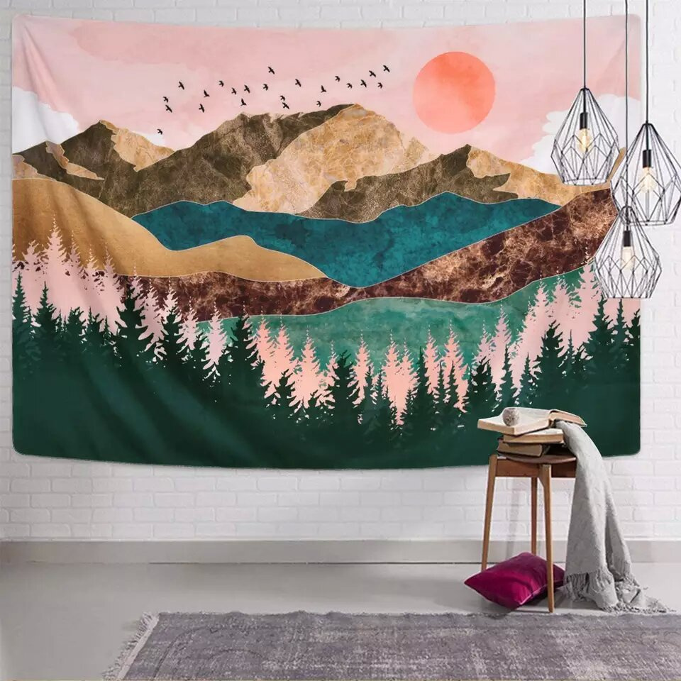 Wall Hanging Flat Sheet Colorful Tapestry