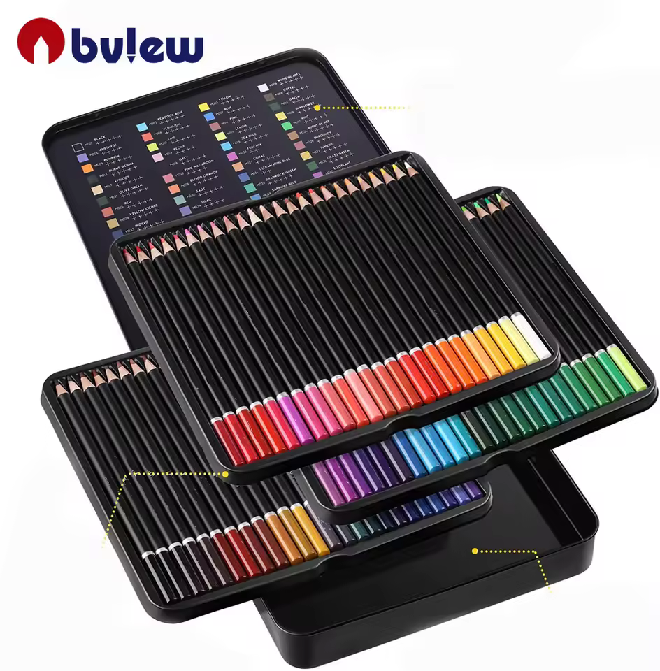 Bview Art Have In Stock 72 Vibrant Colors Soft Cores Colored Pencils With Tin Box