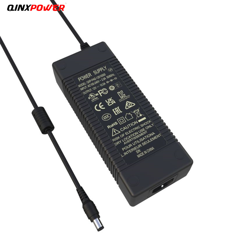 High Quality 100~ 240V 50/60Hz 12 24 Volt 120 Watts AC DC Adapter 120W Series 12V 10A Power Supply with UL CE SAA Kc PSE Listed
