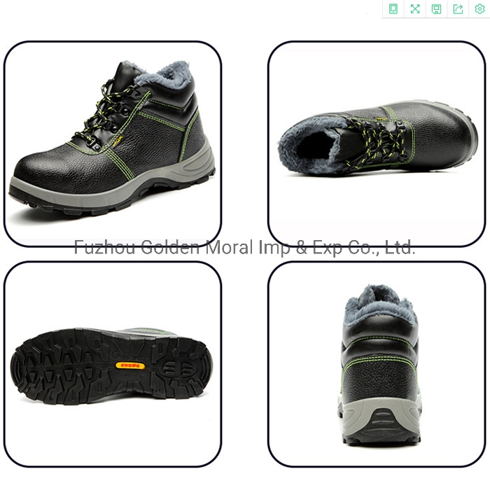 Wholesale Winter Mens Black High Heel Work Safety Shoes Boots