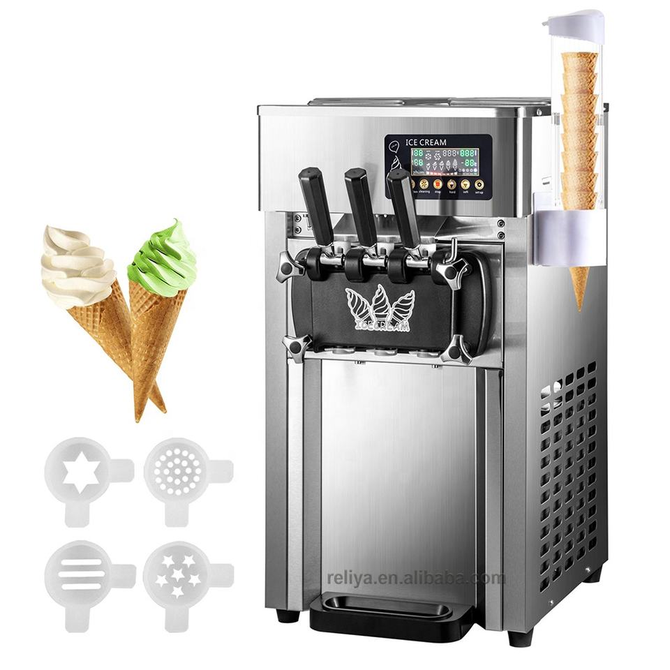 A168 Best Softy Ice Cream Machine Table Top 3 Flavor Ice Cream Machine for Home
