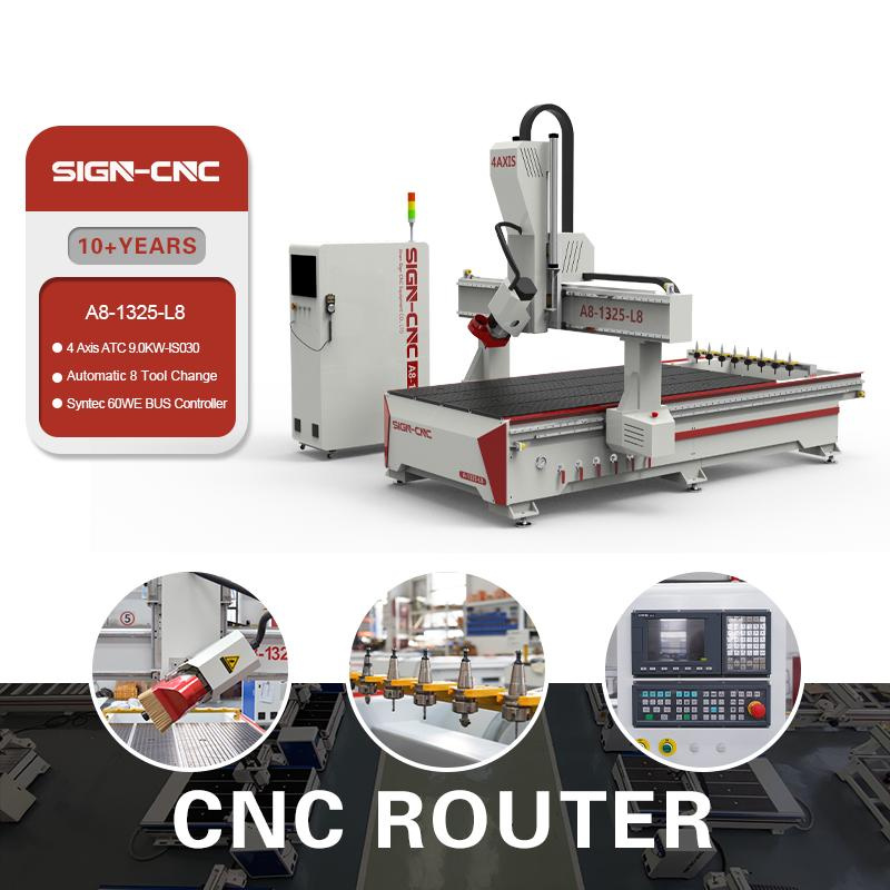 Reliable Performance CNC Router Atc Router for 4 Axis 3D Wood Carving and Cutting with Private Label Wholesale