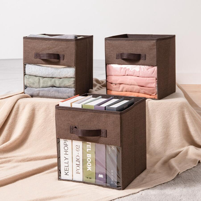 Storage Box for Closet Bedroom Drawer Wardrobe with Handles