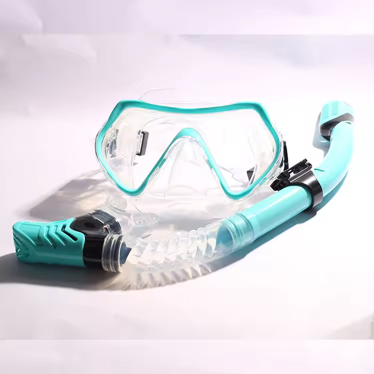 High Quality Thickened Silicone Diving Mask Dry Snorkel Set Adults Featuring Big Frame Double Lens 360 Degree Rotatable Diving