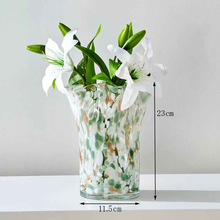 Glassware Confetti Vase for Flower Home Decor