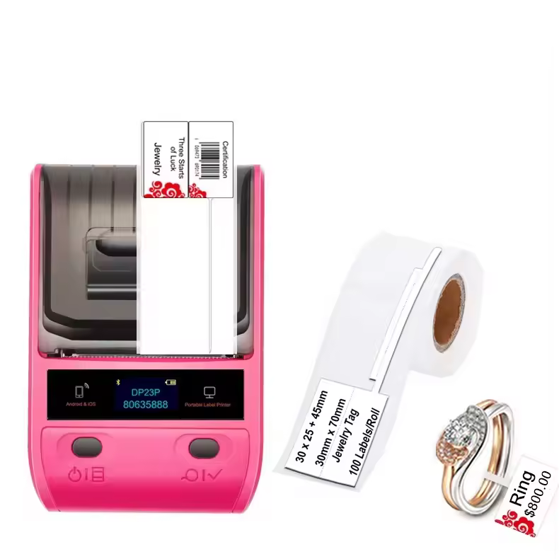 Detonger Best Selling Label Maker Printer Barcode Qr Code Sticker Label Jewelry Tag Printer