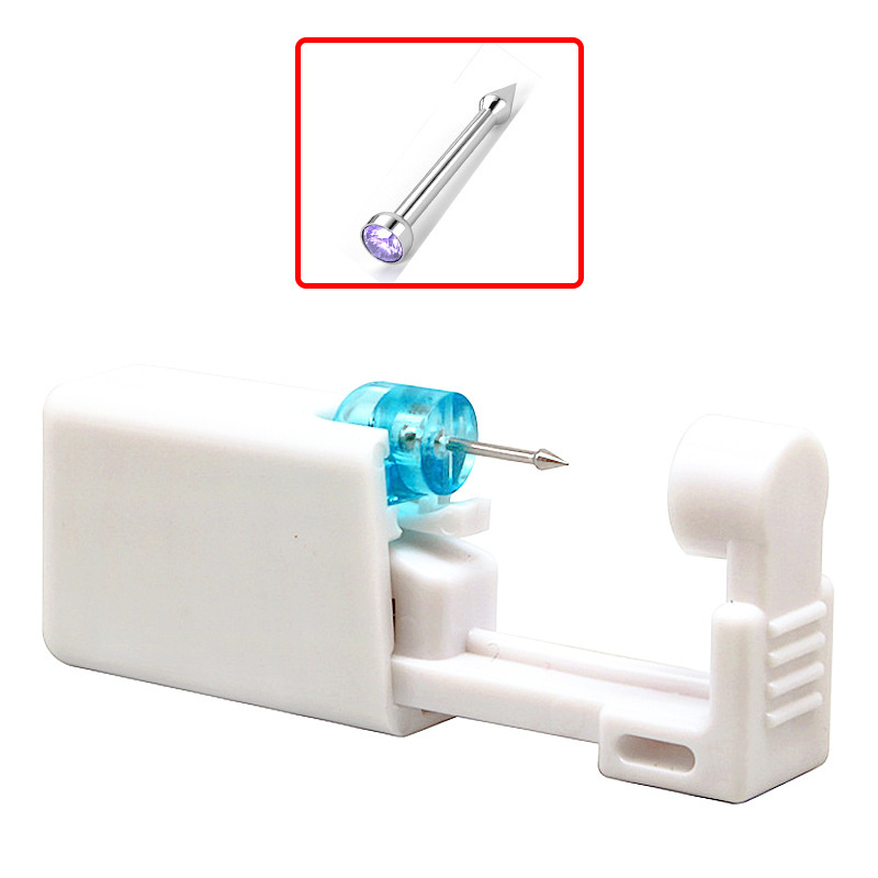Disposable Safe Sterile Piercing Kit Body Jewelry for Earrings Studs Piercing Self Nose Piercing Gun