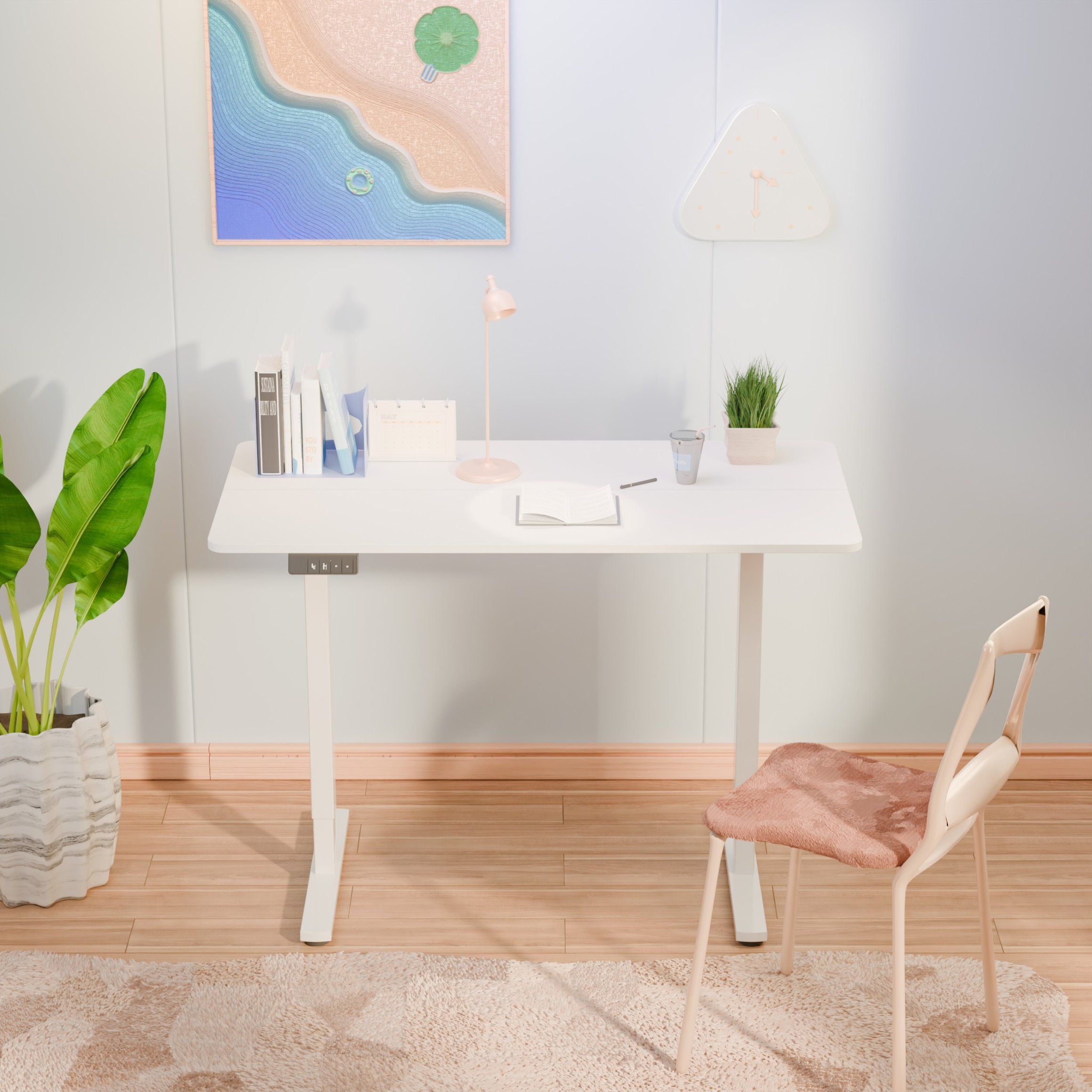 Color Collision Furniture Computer Gaming Ergonomic Electric Height Adjustable Sit Stand Desk