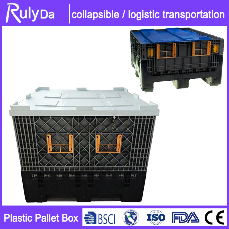 Large Volume Heavy Duty Folding Container Bin Collapsible Plastic Pallet Box