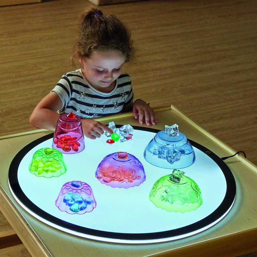 Educational Round Shape and Rectangle Shape LED Light Panel Light Box for Kids