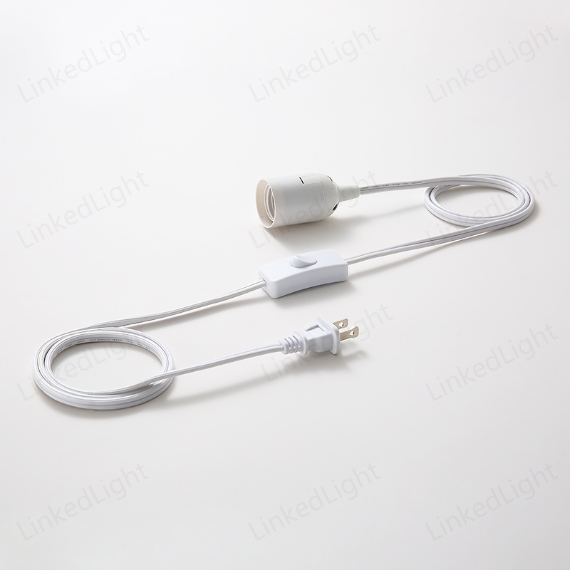cUL American Plug E26 Light Lamp Lighting Bulb Socket Holder Cable Set with Switch Supplier