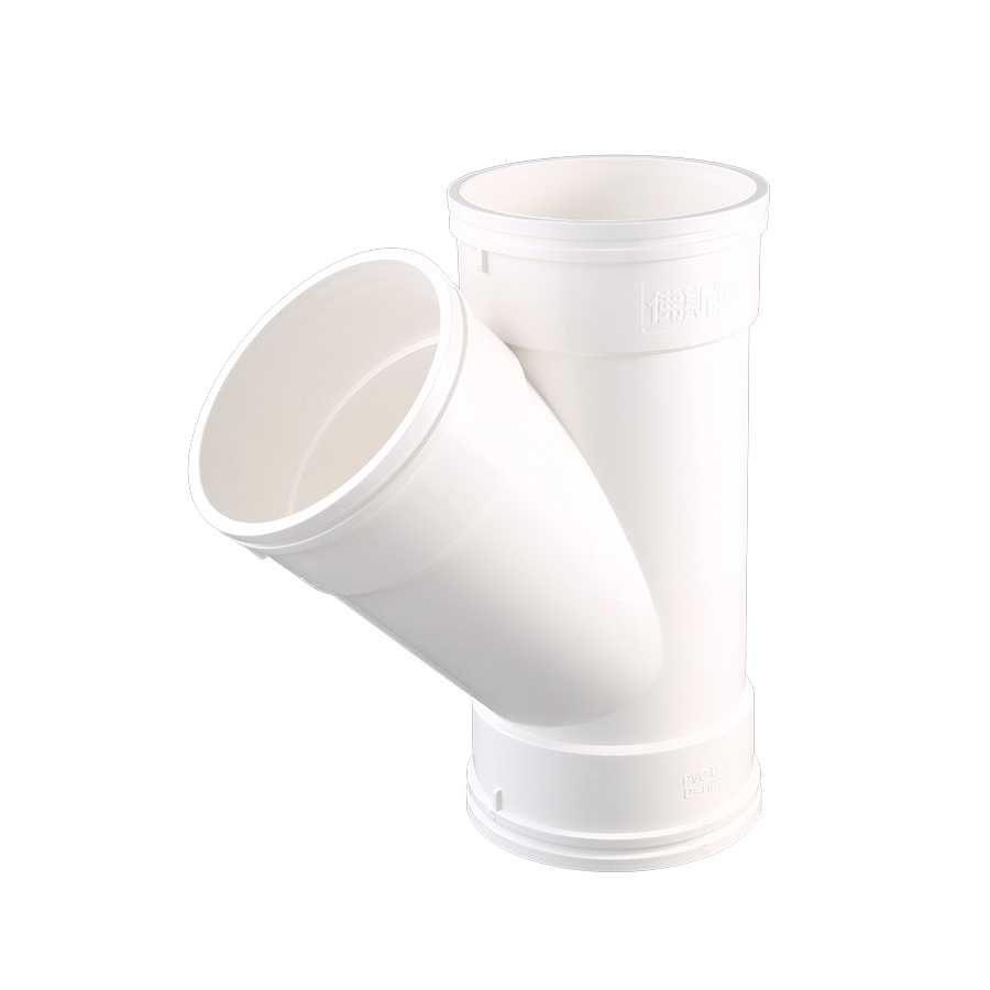 Factory Best Quality 110*50mm PVC Drainage Pipe Y Tee