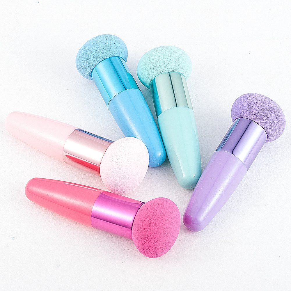 Mushroom Head Makeup Brushes Powder Puff Beauty Cosmetic Sponge with Handle Women Fashion Professional Cosmetic Tool